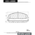 Centric Parts CTEK Metallic Brake Pads, 102.14000 102.14000